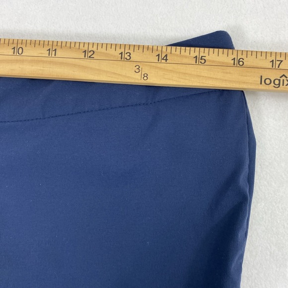 Columbia PFG Pants Womens Sz 12 Navy Blue Lightweight Nylon Blend Cropped Slacks - Picture 8 of 11